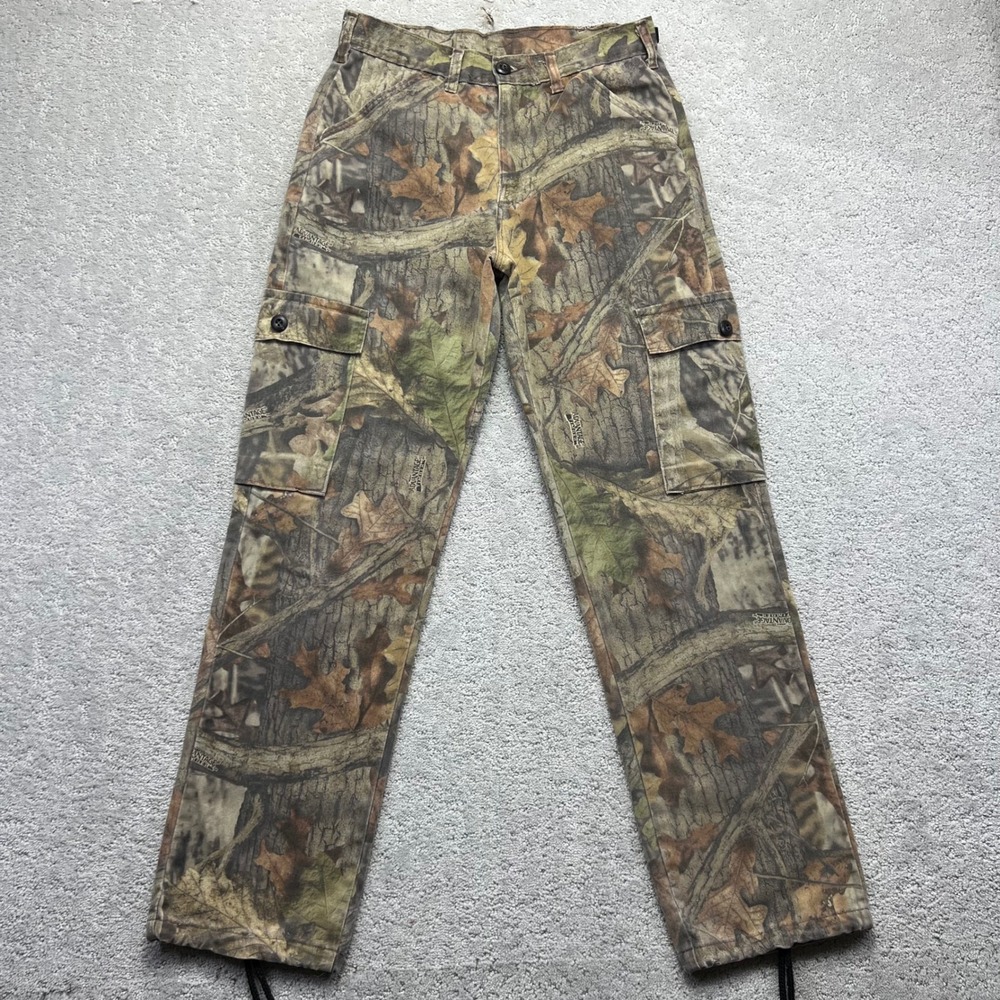 VINTAGE Liberty‎ Cargo Pants Mens Small 30x31 Advantage Timber Camo Brown USA